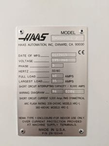 Haas Super Mini Mill 2 CNC 58283