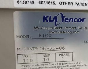 KLA Tencor 6100 Defect Inspection Machine 59647 Image 16