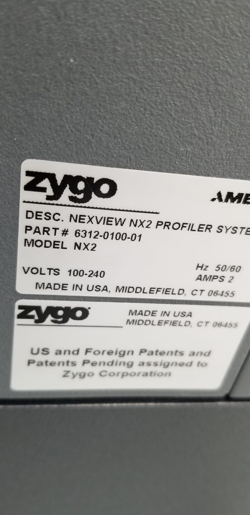 Buy Zygo NX 2 Optical Profiler 61729 Online