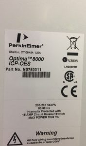 Perkin Elmer Optima 8000 ICP OES (Optical Emission Spectrometer) 62616