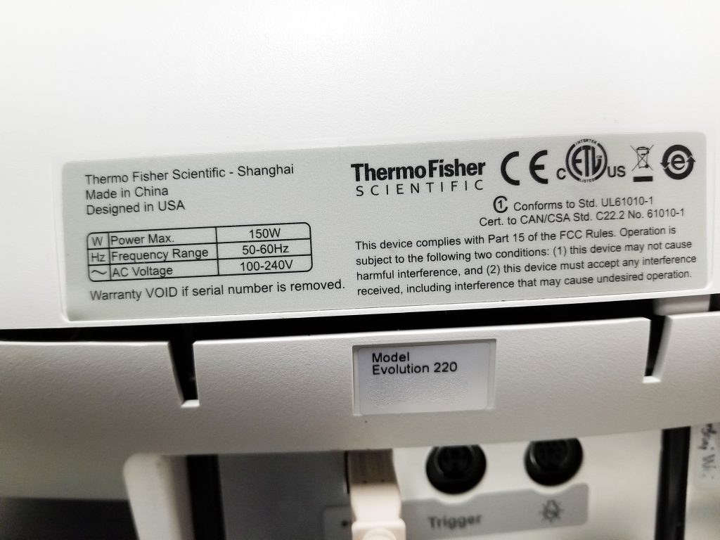 Buy Online Thermo Fisher Scientific Evolution 220 UV/Vis Spectrophotometer 63536