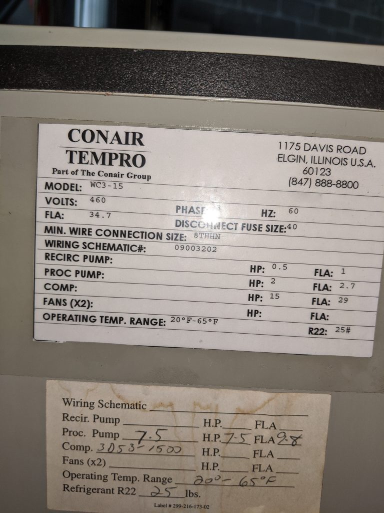 Conair -WC 3 15 -Chiller -65902 | Bridge Tronic Global