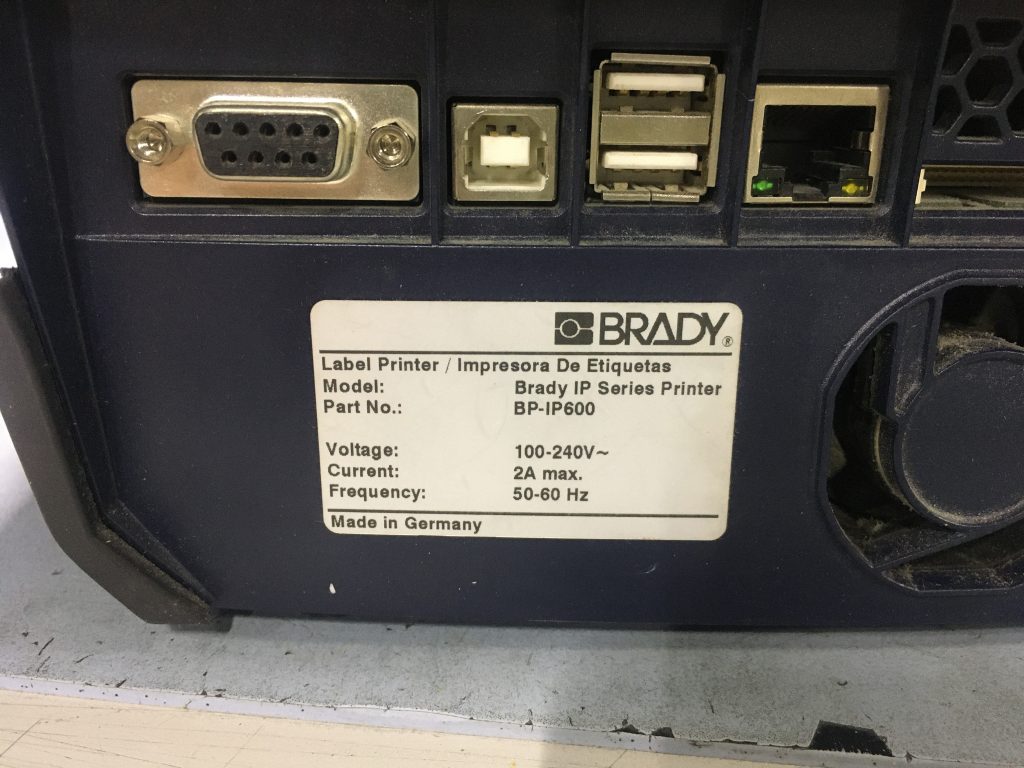 Brady  IP 600  Label Printer  66919 For Sale