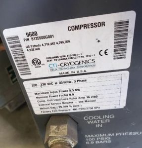 CTI  9600  Cryo Compressor  68371 For Sale