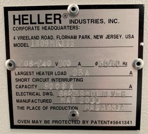 Heller  1809 MK III  Oven  68365 Refurbished