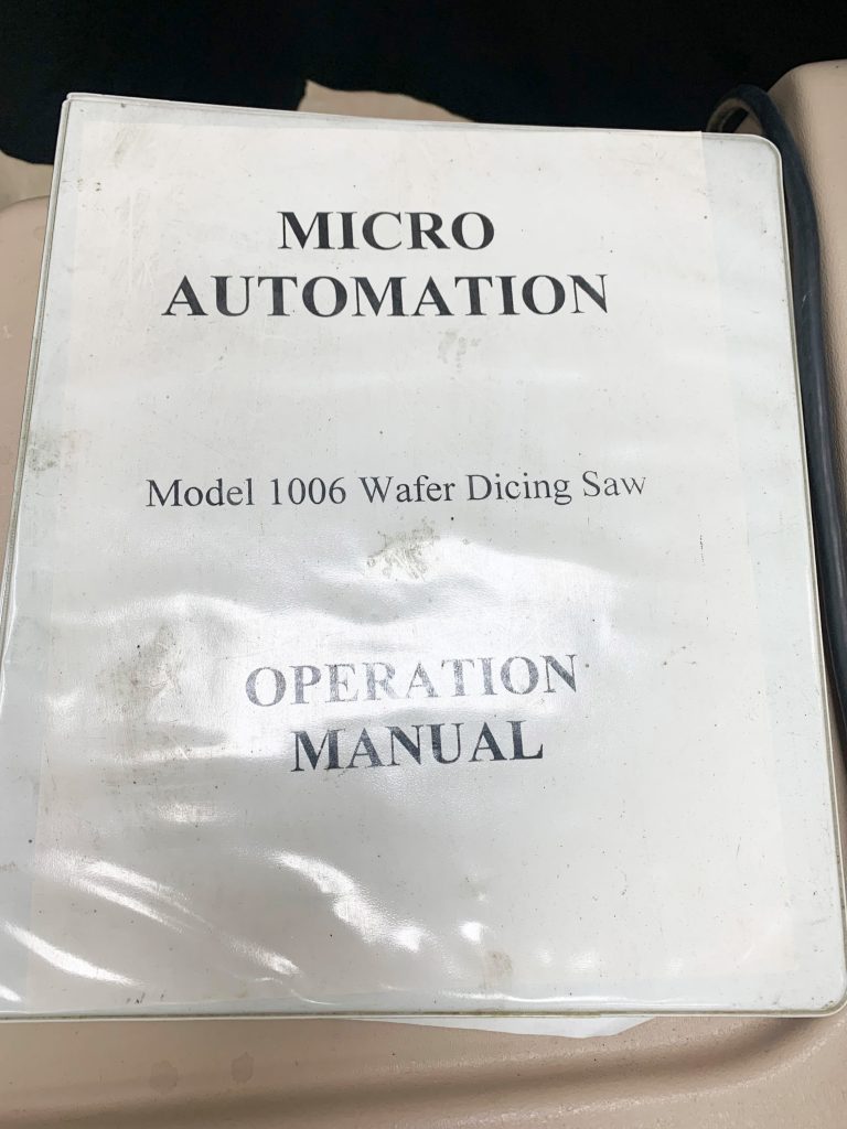 Micro Automation  1006  Wafer Dicing Saw  69592 Refurbished