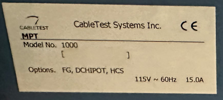 Cabletest  MPT 1000  Wiring Analyzer  69511 For Sale