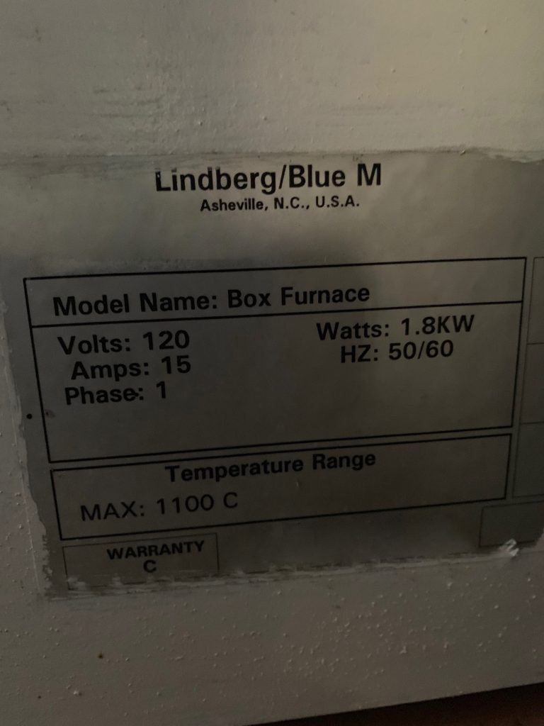 Lindberg/ Blue M  BF 51848 A  High Temperature Oven  70342 Refurbished