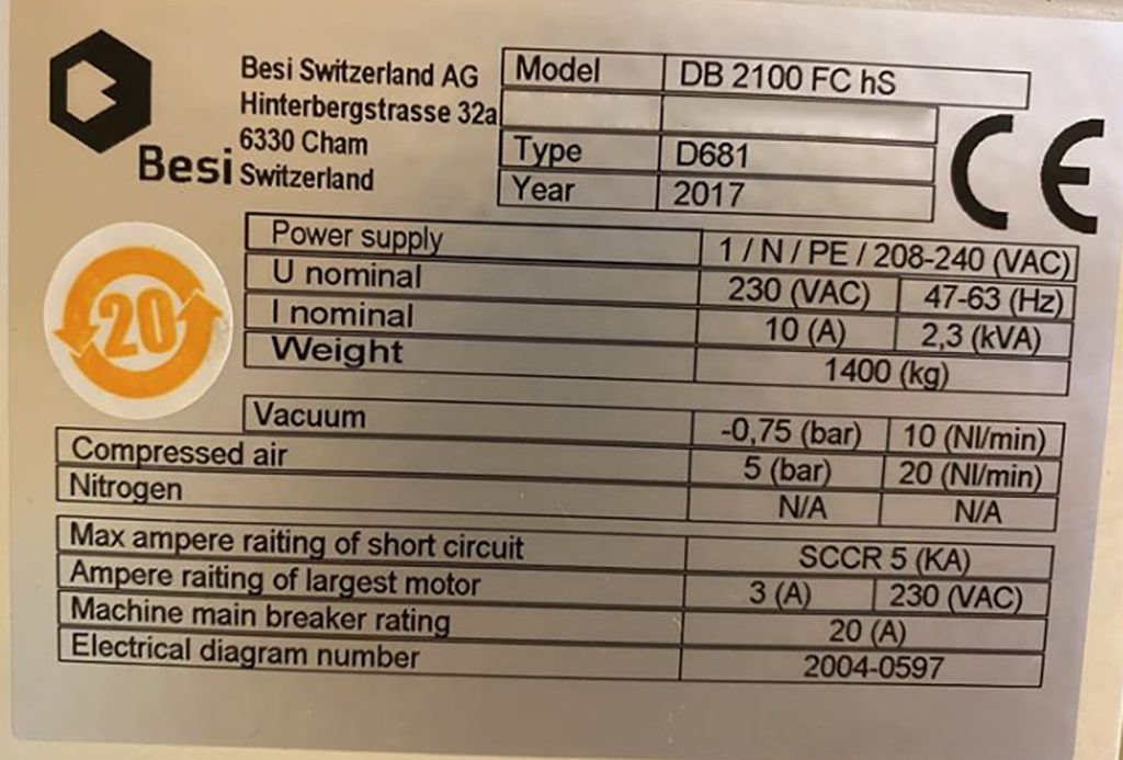 Buy Online Besi / Esec  DB 2100 FC HS  Die Bonder  71144