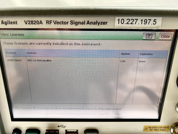 Buy Agilent V 2820 A RF Vector Signal Analyzer -68828