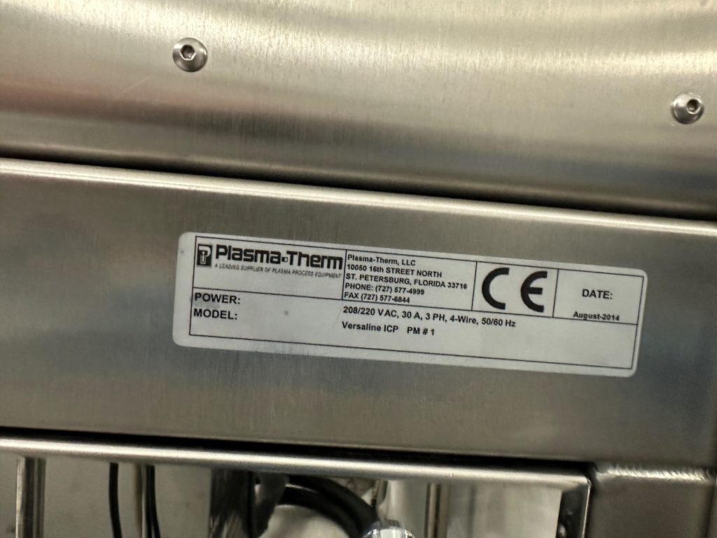 Plasmatherm  Versaline  ICP Deep Silicone Etch  73043 Refurbished