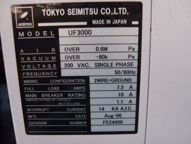 View Accretech / TSK  UF 3000  Wafer Probing Machine  74711