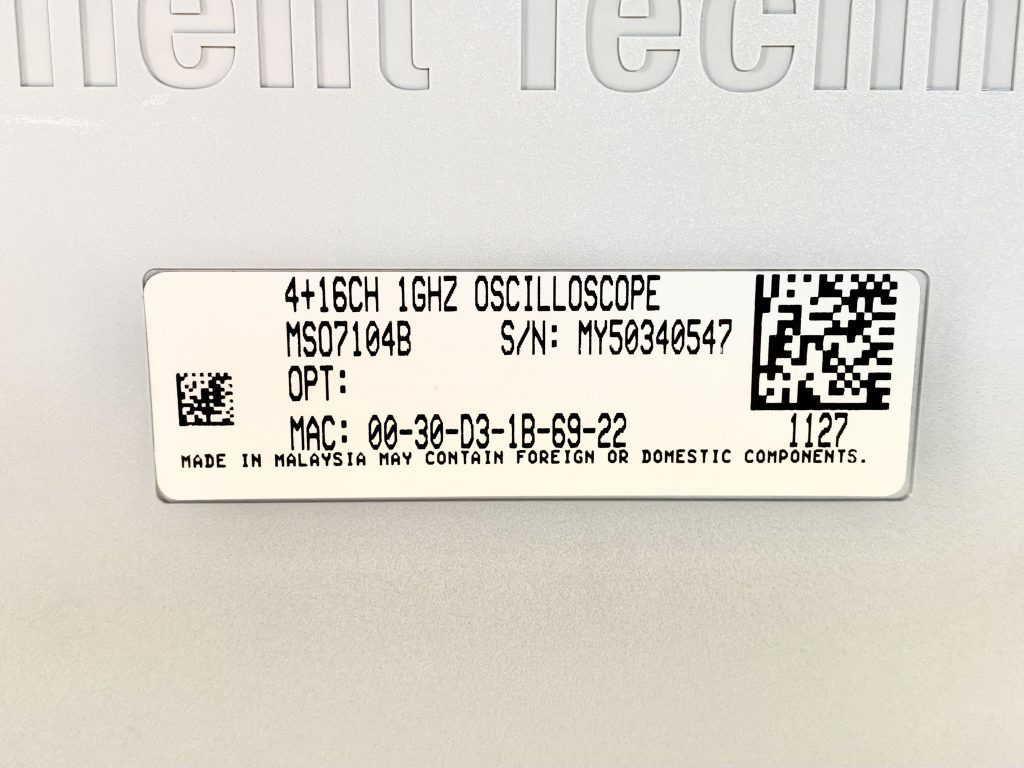 Buy Online Agilent  MSO 7104 B  Mixed Signal Oscilloscope  68692