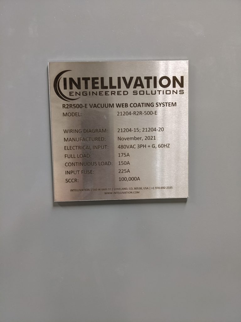 Buy Online Intellivation  R 2 R 500 E  Vacuum Web Coating System  75722