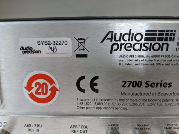 Buy Online Audio Precision  SYS 2722  Audio Analyzer  68787