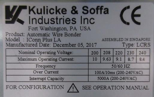 K&S  IConn Plus LA  Automatic Wire Bonder  75748 Image 5