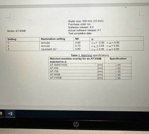 View ASML  Twinscan AT 850 B  Wafer Stepper  75800