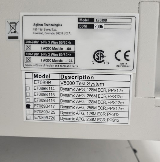 HP / Agilent / Verigy  V 5000  Test Station  76775 For Sale