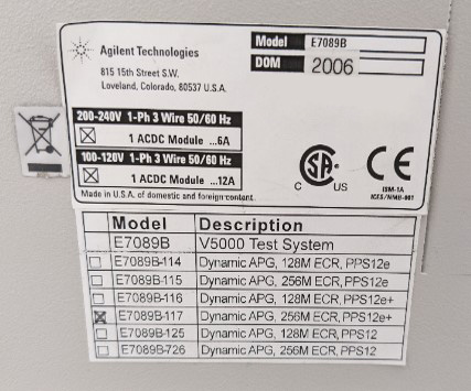 HP / Agilent / Verigy  V 5000  Test Station  76782 For Sale