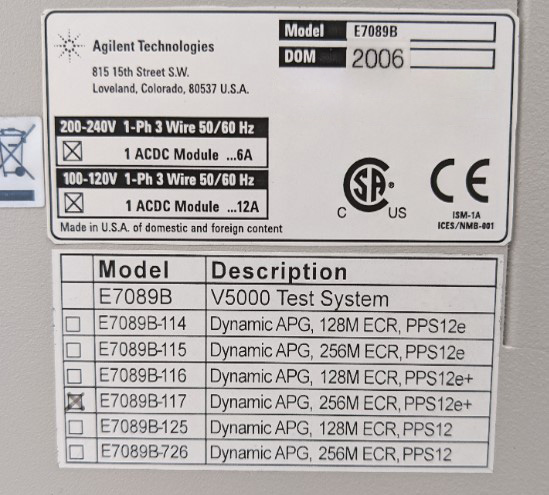 HP / Agilent / Verigy  V 5000  Test Station  76773 For Sale