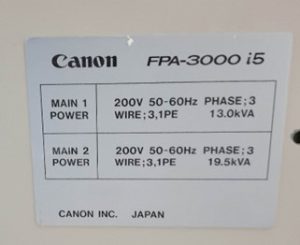 Canon  FPA 3000 i 5  Stepper  79089 Image 31