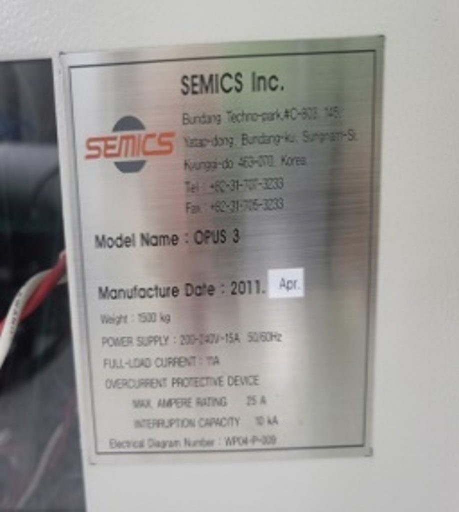 Semics  Opus III  Wafer Prober  84524 Refurbished