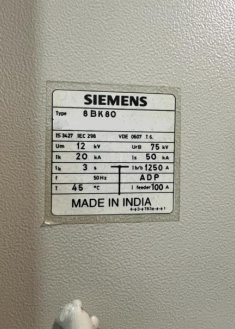 Buy Siemens  8 BK 80  Switchgear  84587